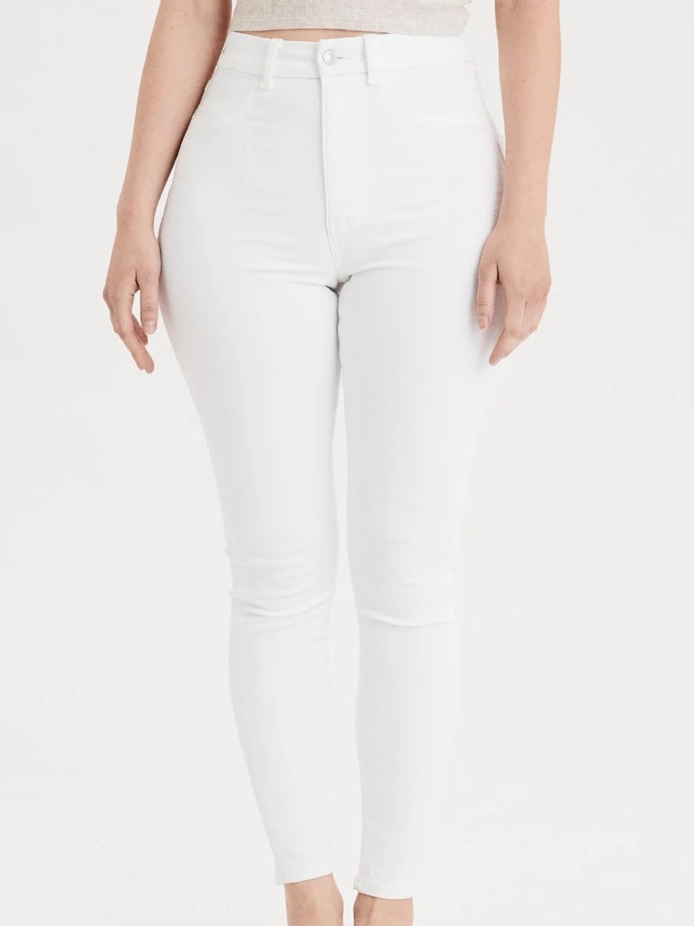 American Eagle White Curvy Stretch Super Hi-Rise Jegging